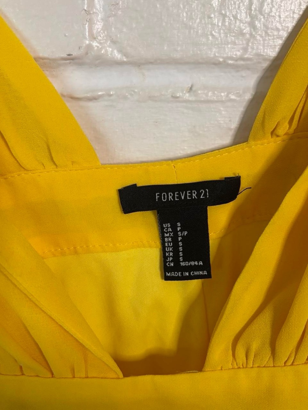 yellow mini dress with tie straps - forever 21 - Picture 3 of 4